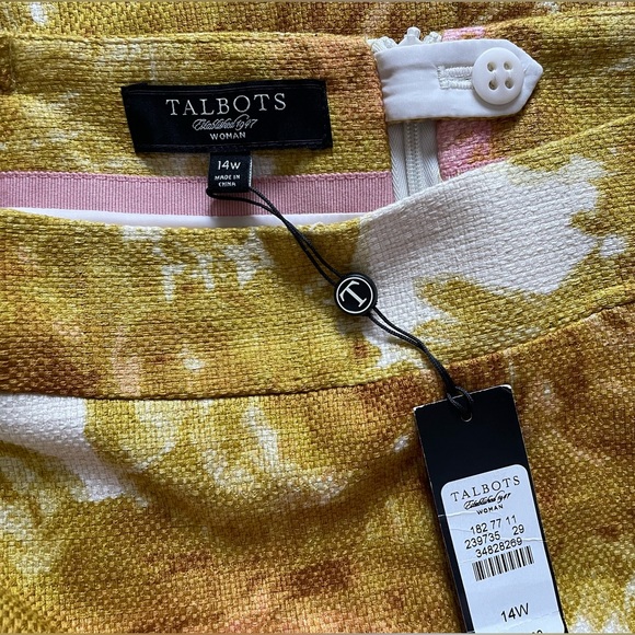 NWT Talbots Woman Floral Woven Textured Pencil Skirt - Picture 10 of 11